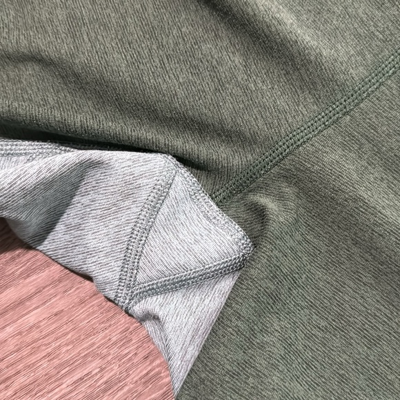 Outdoor Voices Two Tone 3/4 Hunter Green Slate Blue Warmup Leggings L - Picture 6 of 8